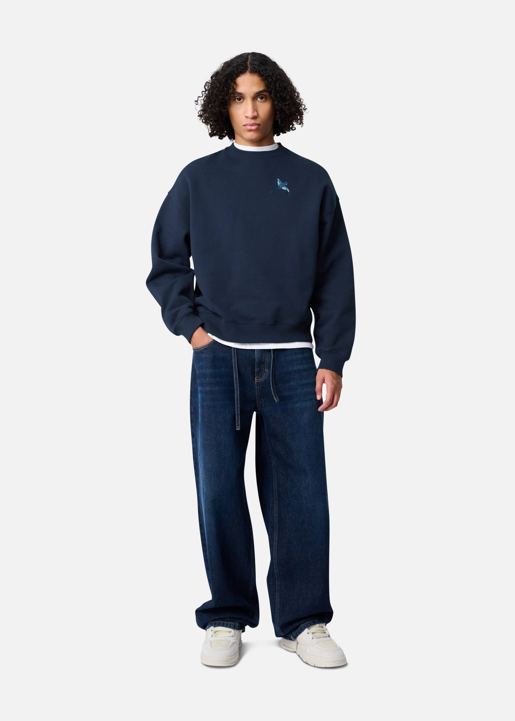 Micro Bee Bird Sweatshirt Navy