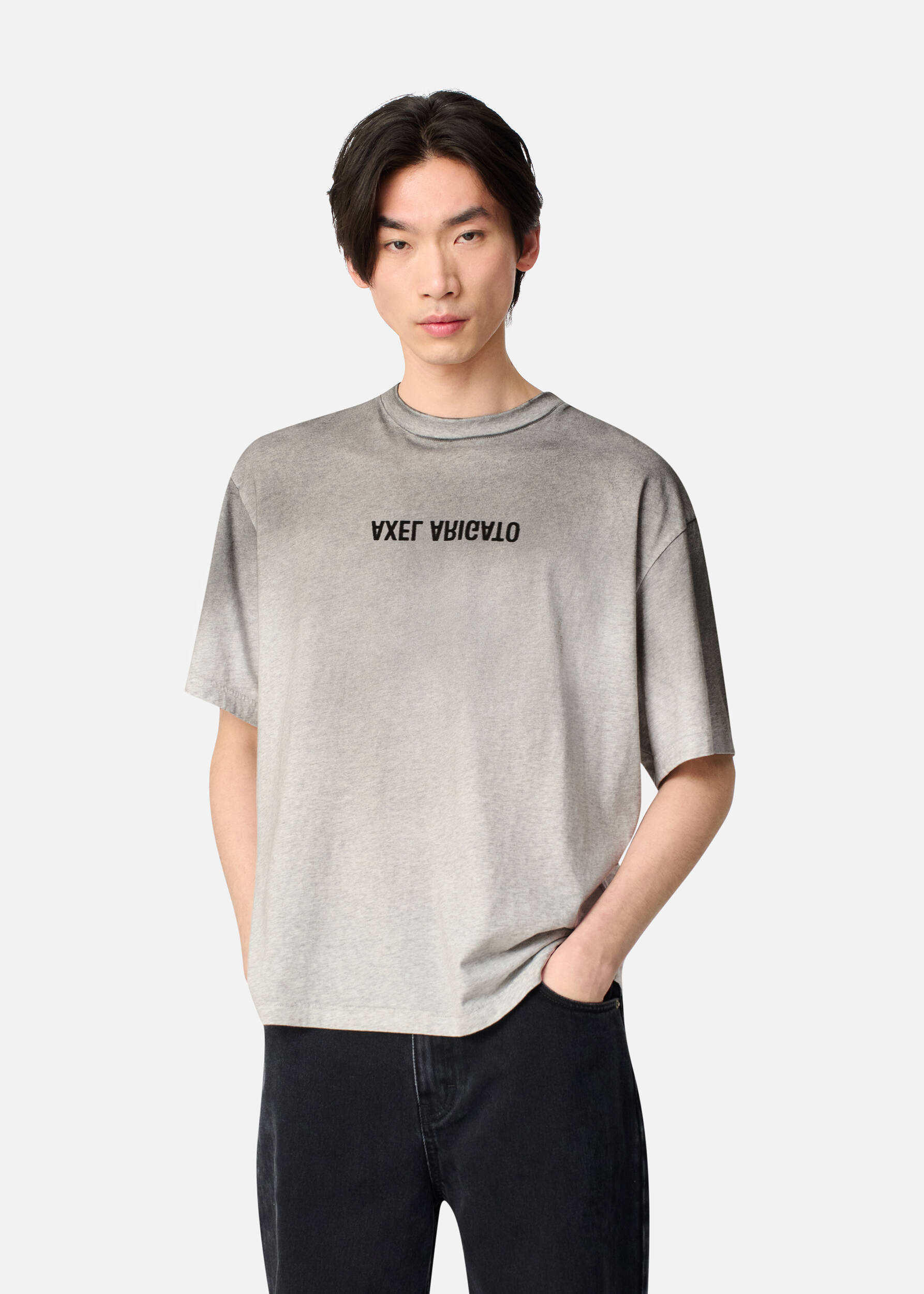 Distort Spray T-Shirt Grey Melange